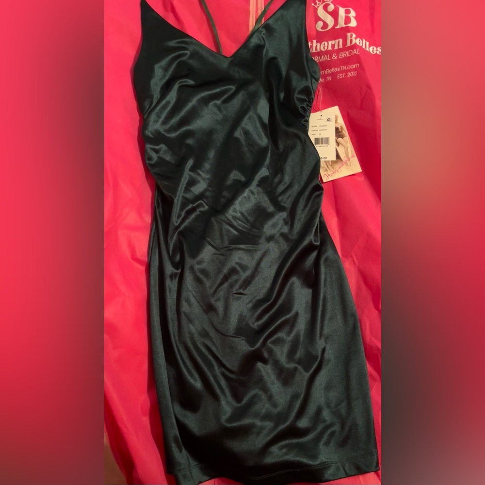 Dark green hoco dress! New with tags, never worn.